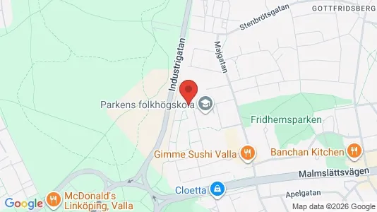 Bostadsrätter till salu i Linköping - kort over placeringen