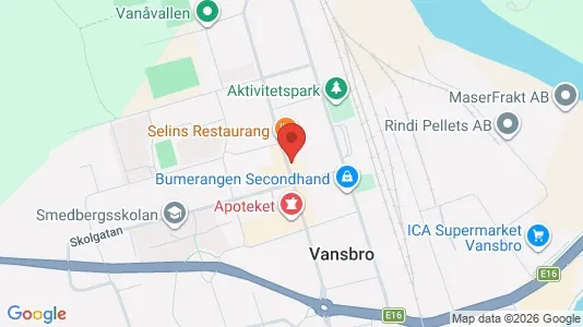 Bostadsrätter till salu i Vansbro - kort over placeringen