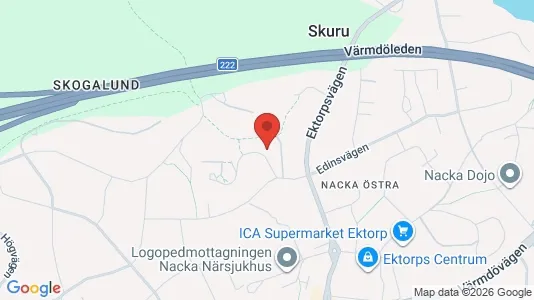 Lägenheter till salu i Nacka - kort over placeringen