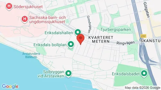 Lägenheter till salu i Södermalm - kort over placeringen