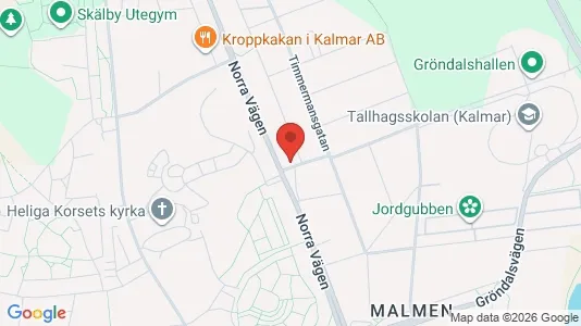 Lägenheter till salu i Kalmar - kort over placeringen