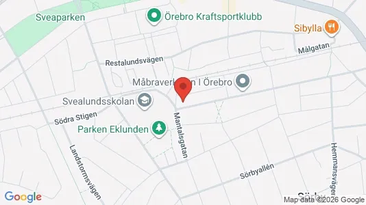Lägenheter till salu i Örebro - kort over placeringen
