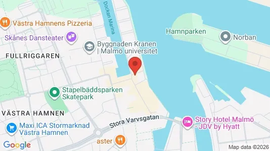 Lägenheter till salu i Malmö Centrum - kort over placeringen