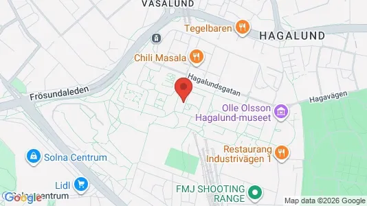 Lägenheter till salu i Solna - kort over placeringen