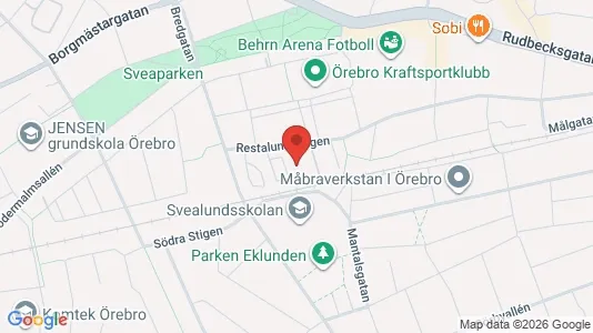 Lägenheter till salu i Örebro - kort over placeringen