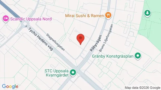Lägenheter till salu i Uppsala - kort over placeringen