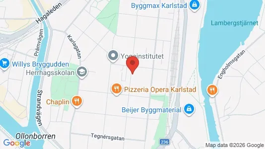 Bostadsrätter till salu i Karlstad - kort over placeringen