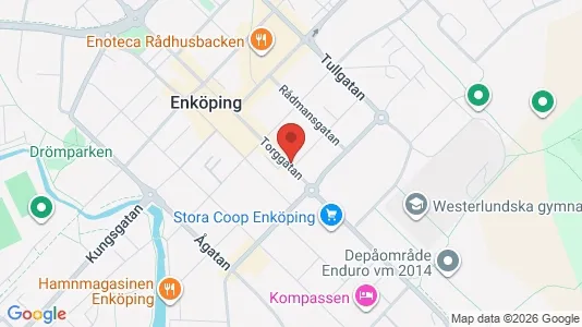 Bostadsrätter till salu i Enköping - kort over placeringen