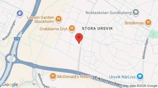 Bostadsrätter till salu i Sundbyberg - kort over placeringen