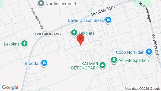 Lägenheter att hyra i Kalmar - kort over placeringen