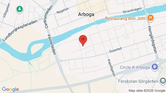 Lägenheter att hyra i Arboga - kort over placeringen