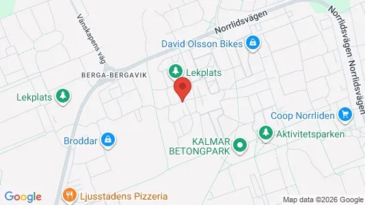 Lägenheter att hyra i Kalmar - kort over placeringen