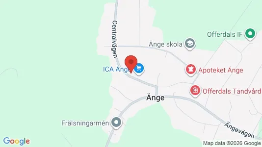 Lägenheter att hyra i Ånge - kort over placeringen