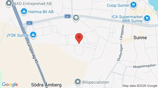 Bostadsrätter till salu i Sunne - kort over placeringen
