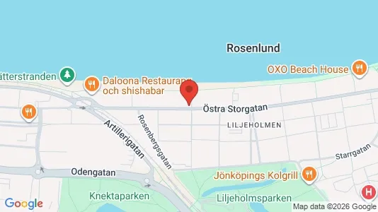 Bostadsrätter till salu i Jönköping - kort over placeringen