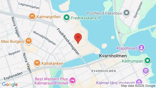 Lägenheter till salu i Kalmar - kort over placeringen