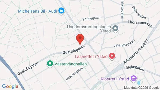 Lägenheter till salu i Ystad - kort over placeringen