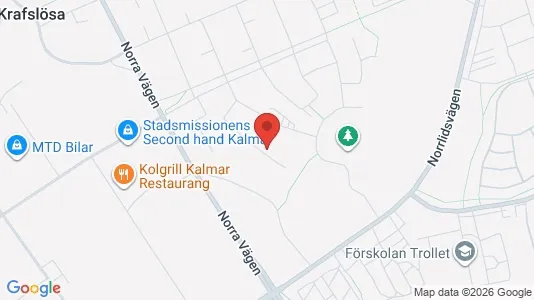 Lägenheter till salu i Kalmar - kort over placeringen