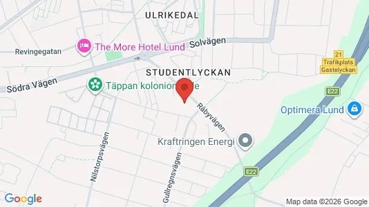 Bostadsrätter till salu i Lund - kort over placeringen