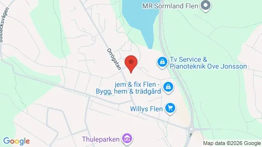 Bostadsrätter till salu i Flen - kort over placeringen