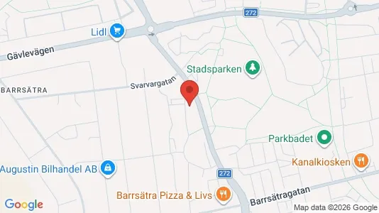 Bostadsrätter till salu i Sandviken - kort over placeringen
