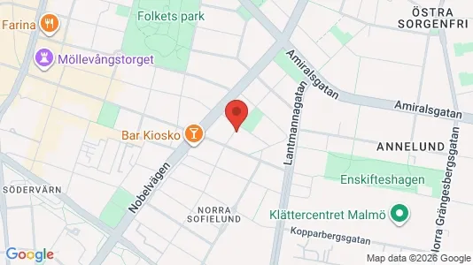 Lägenheter till salu i Malmö Centrum - kort over placeringen