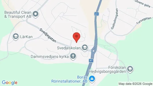 Lägenheter att hyra i Borås - kort over placeringen