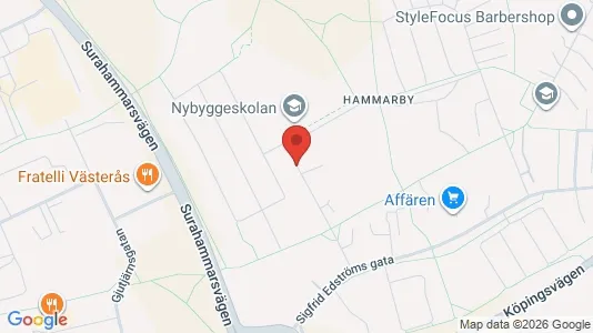 Lägenheter att hyra i Västerås - kort over placeringen