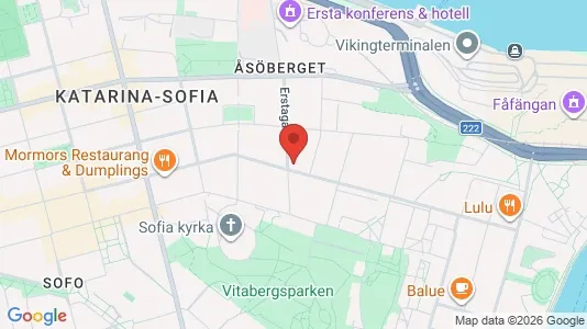 Bostadsrätter till salu i Södermalm - kort over placeringen