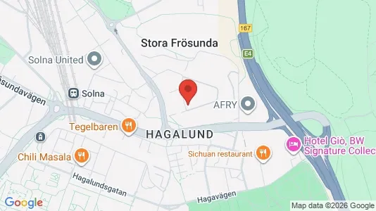 Lägenheter till salu i Solna - kort over placeringen