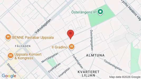 Lägenheter till salu i Uppsala - kort over placeringen