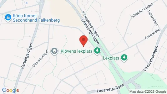 Lägenheter till salu i Falkenberg - kort over placeringen