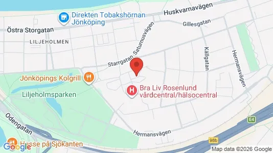Lägenheter till salu i Jönköping - kort over placeringen