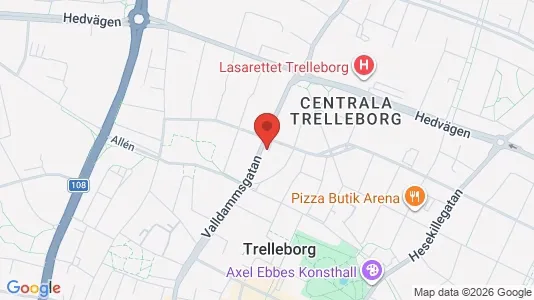Lägenheter att hyra i Trelleborg - kort over placeringen