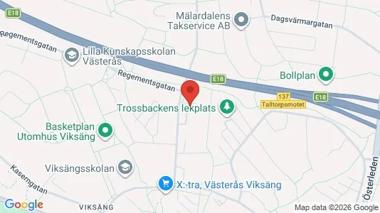 Lägenheter att hyra i Västerås - kort over placeringen
