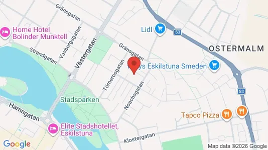 Bostadsrätter till salu i Eskilstuna - kort over placeringen