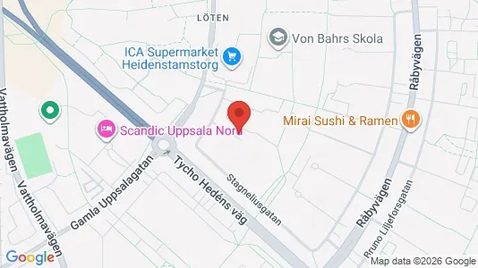 Bostadsrätter till salu i Uppsala - kort over placeringen