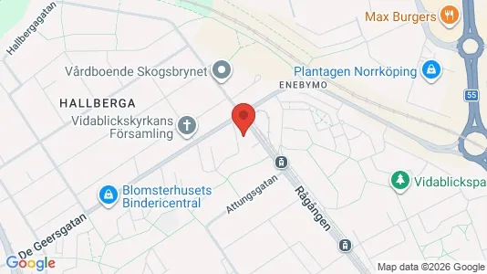 Lägenheter att hyra i Norrköping - kort over placeringen