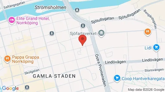 Lägenheter att hyra i Norrköping - kort over placeringen
