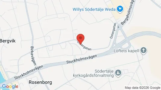 Lägenheter att hyra i Södertälje - kort over placeringen