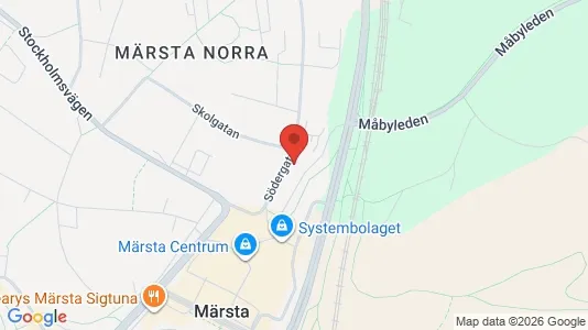 Lägenheter att hyra i Sigtuna - kort over placeringen