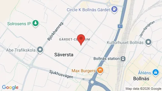 Bostadsrätter till salu i Bollnäs - kort over placeringen
