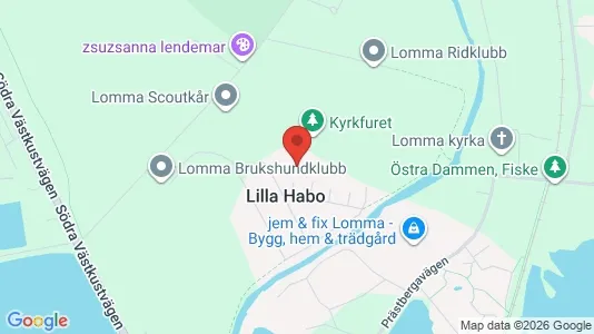 Lägenheter till salu i Lomma - kort over placeringen