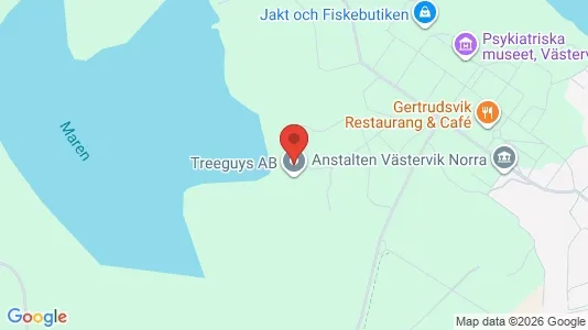 Bostadsrätter till salu i Västervik - kort over placeringen