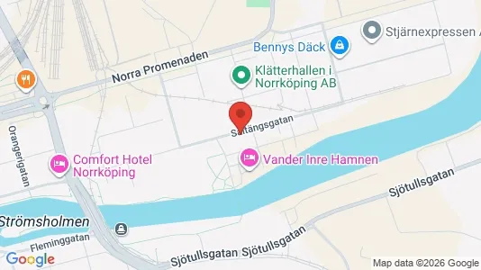 Lägenheter att hyra i Norrköping - kort over placeringen