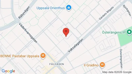 Lägenheter till salu i Uppsala - kort over placeringen