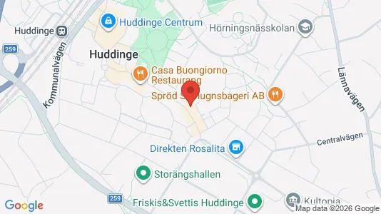 Lägenheter till salu i Huddinge - kort over placeringen