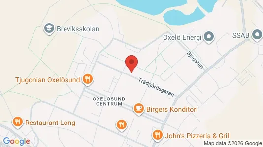Bostadsrätter till salu i Oxelösund - kort over placeringen
