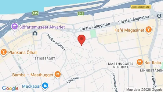 Lägenheter till salu i Göteborg Centrum - kort over placeringen