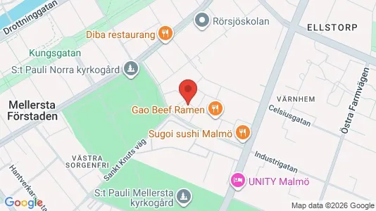 Lägenheter till salu i Malmö Centrum - kort over placeringen
